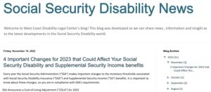 Social Security Disability News front page